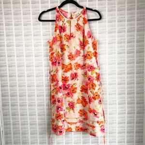 Loft Pink & Orange Floral Dress